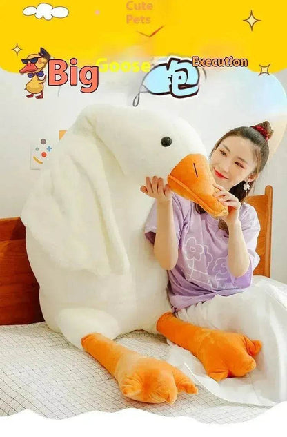 Enfants Mignons Grandes Oies Blanches Oreiller Peluche Jouet en Peluche Peluches