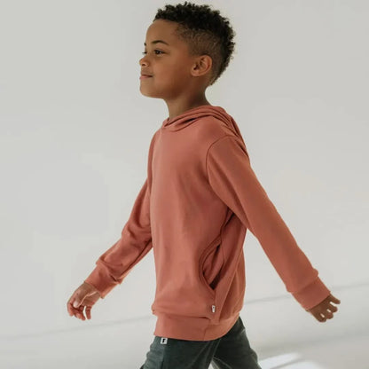 Kids' Lightweight Bamboo Hoodie With Side Seam Pockets | Black