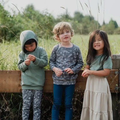 Kids' Lightweight Bamboo Hoodie With Side Seam Pockets | Black