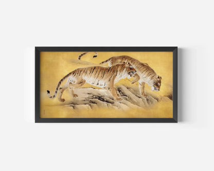 Japanese Tiger Art Print: Vintage Asian Panoramic Giclee