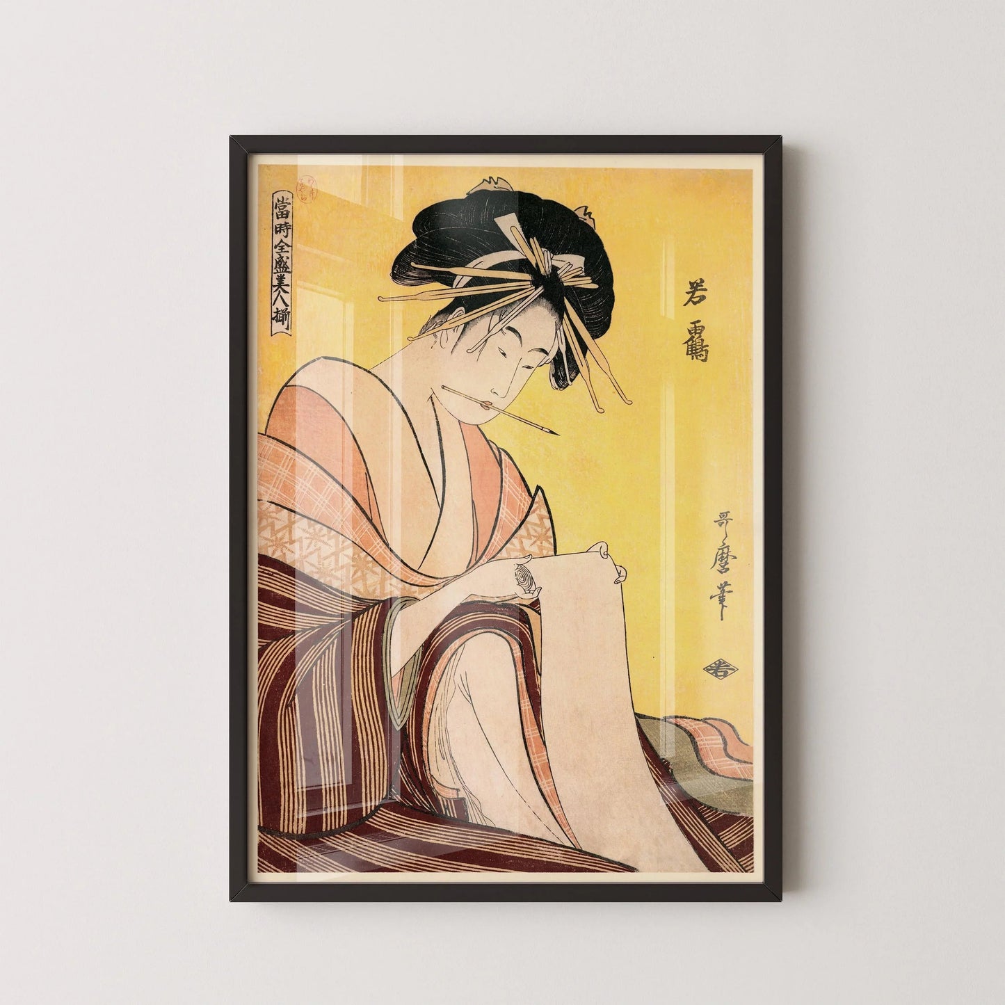 Utamaro Japanese Woodblock Print: Wakatsuru Ohara Koson Giclee Art
