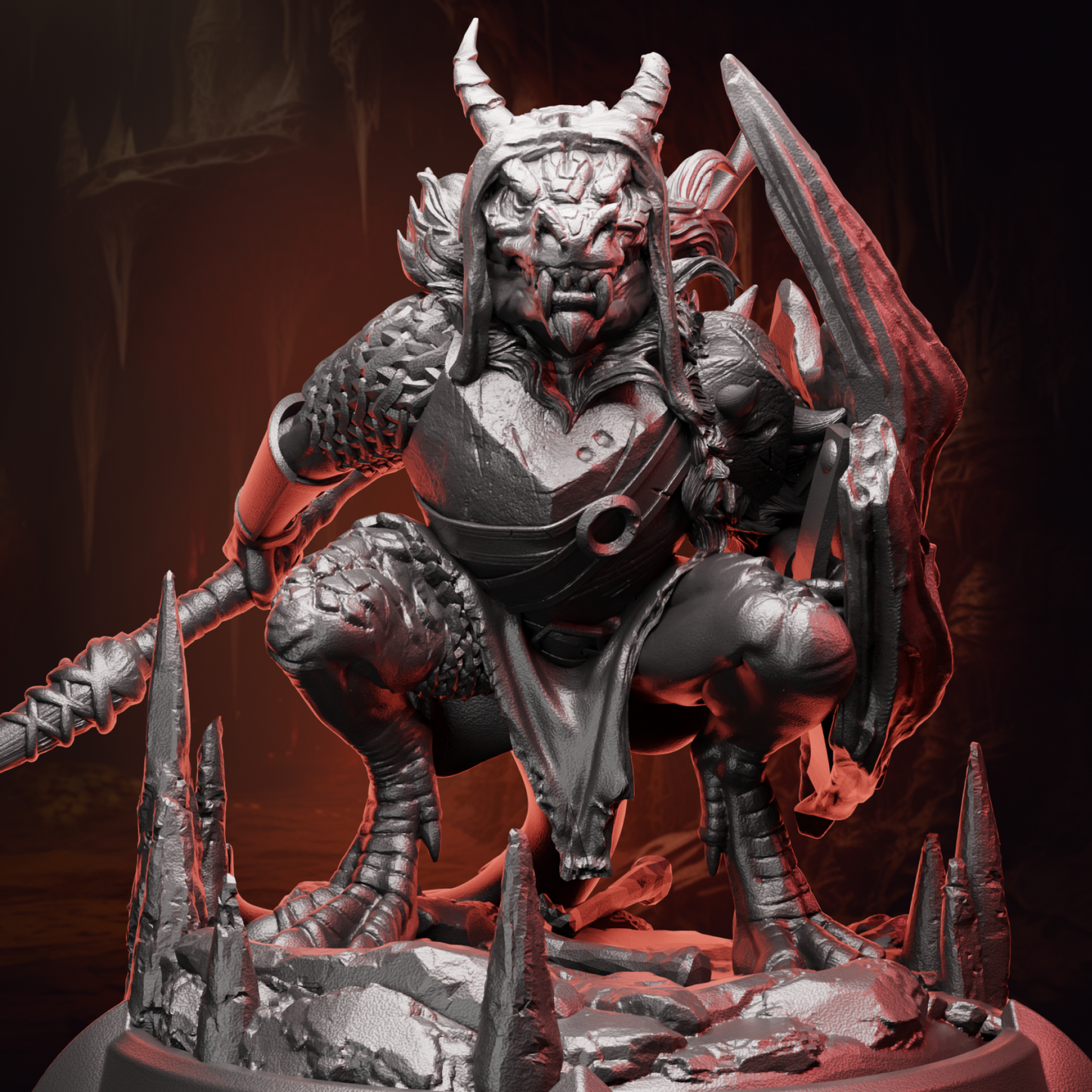 Kobold Warrior | Spear & Shield | Medium (1in base) | 5e