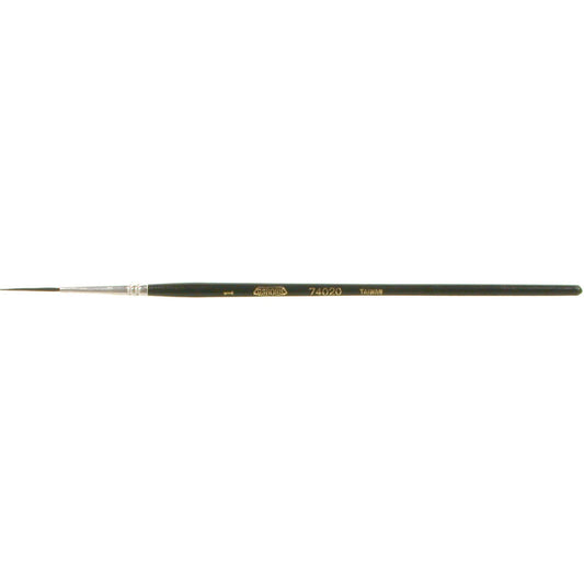 Round Lettering Marking Paint Brush, 1/16" Brush Width, Camel Hair, Wood Handle