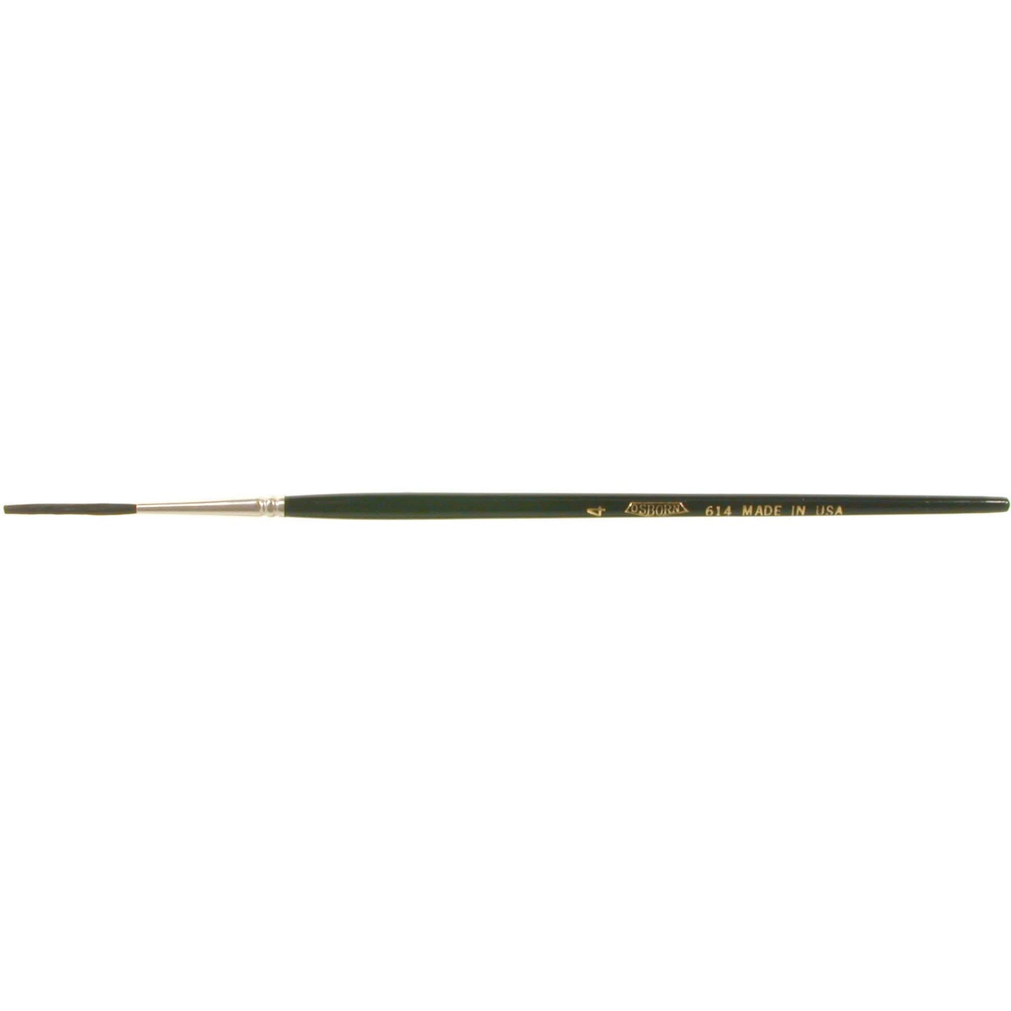 Round Lettering Marking Paint Brush, 7/64" Brush Width, Camel Hair, Wood Handle