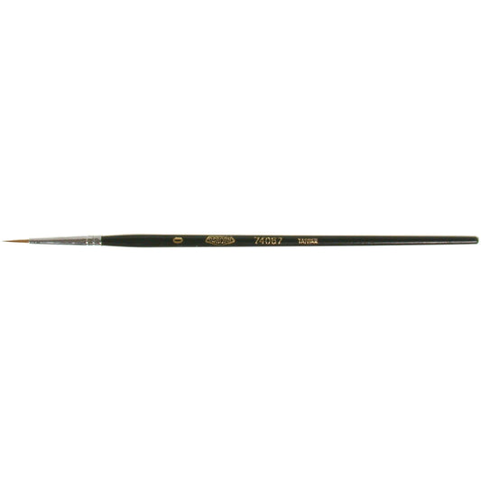 Artist Paint Brush, 1/16" Brush Width, Red Sable, Wood Handle
