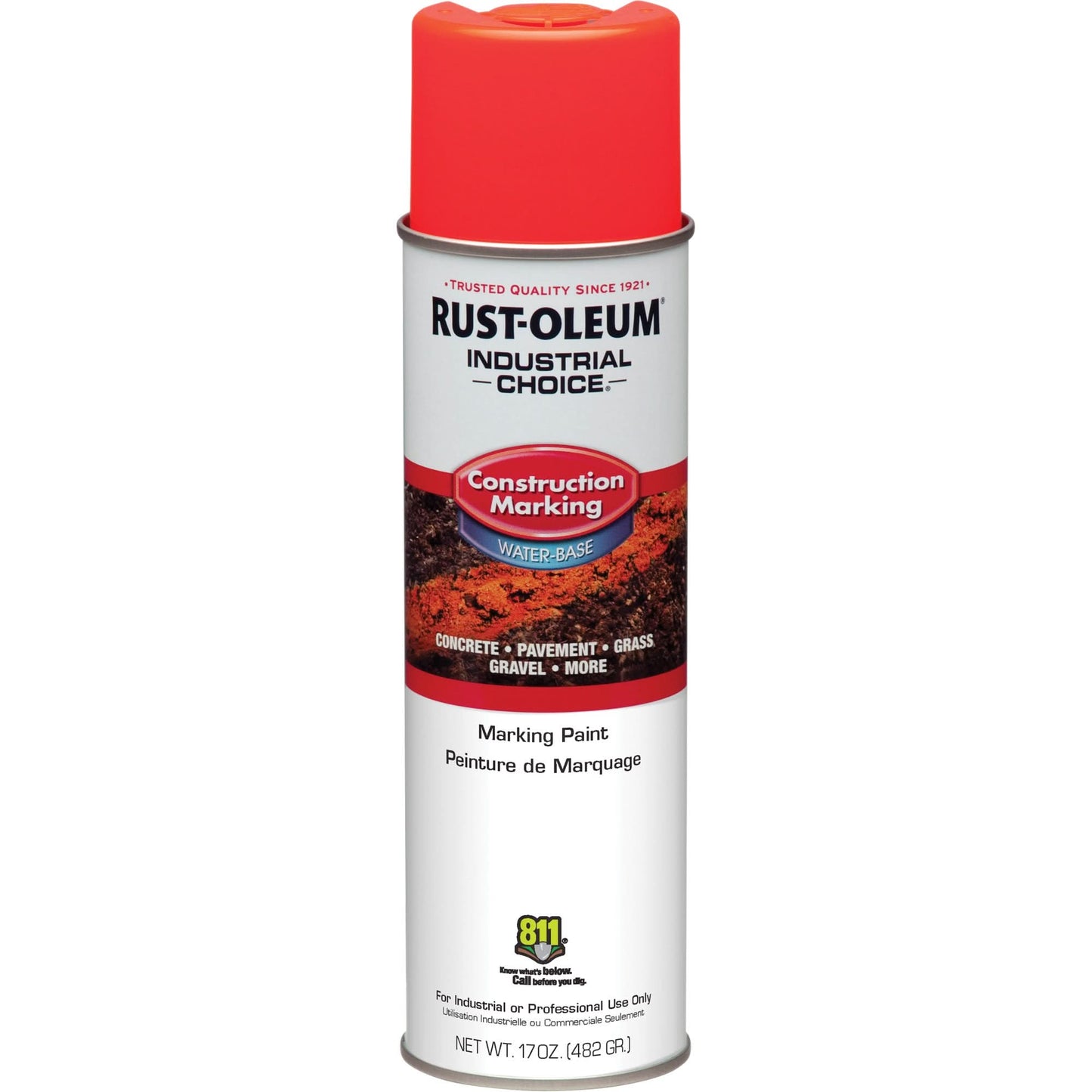 Water Based Marking Paint, 17 oz., Aerosol Can