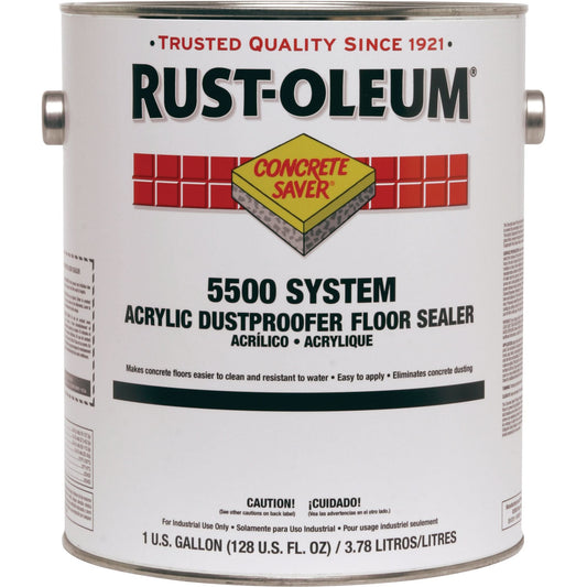 Acrylic Dust Proofer Floor Sealer, 1 gal., Water-Based, Low-Gloss, Clear