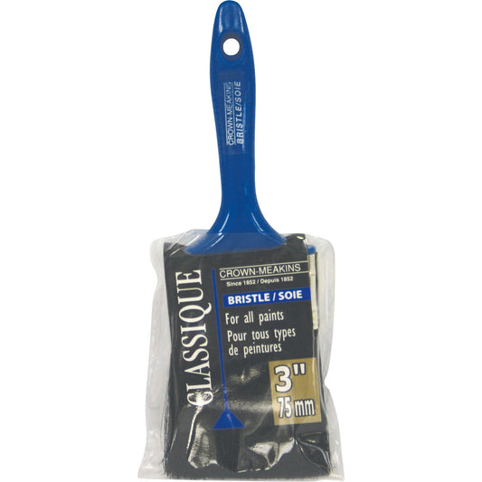 Pinceau classique, Soies, Manche en plastique, Largeur 3"