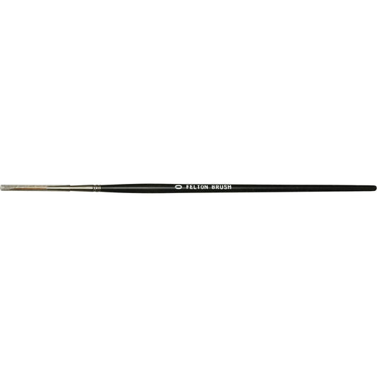 Flat Bristle Artist Brush, 6 mm Brush Width, Red Sable, Wood Handle