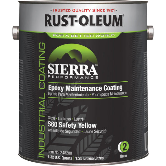 Floor Coating Base, 1 gal., Water-Based, Gloss, Yellow