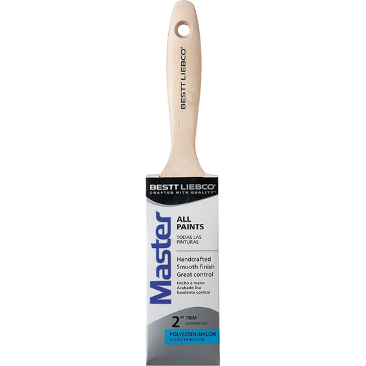 Trim & Wall Brush, Poly/Nylon, Wood Handle, 2" Width