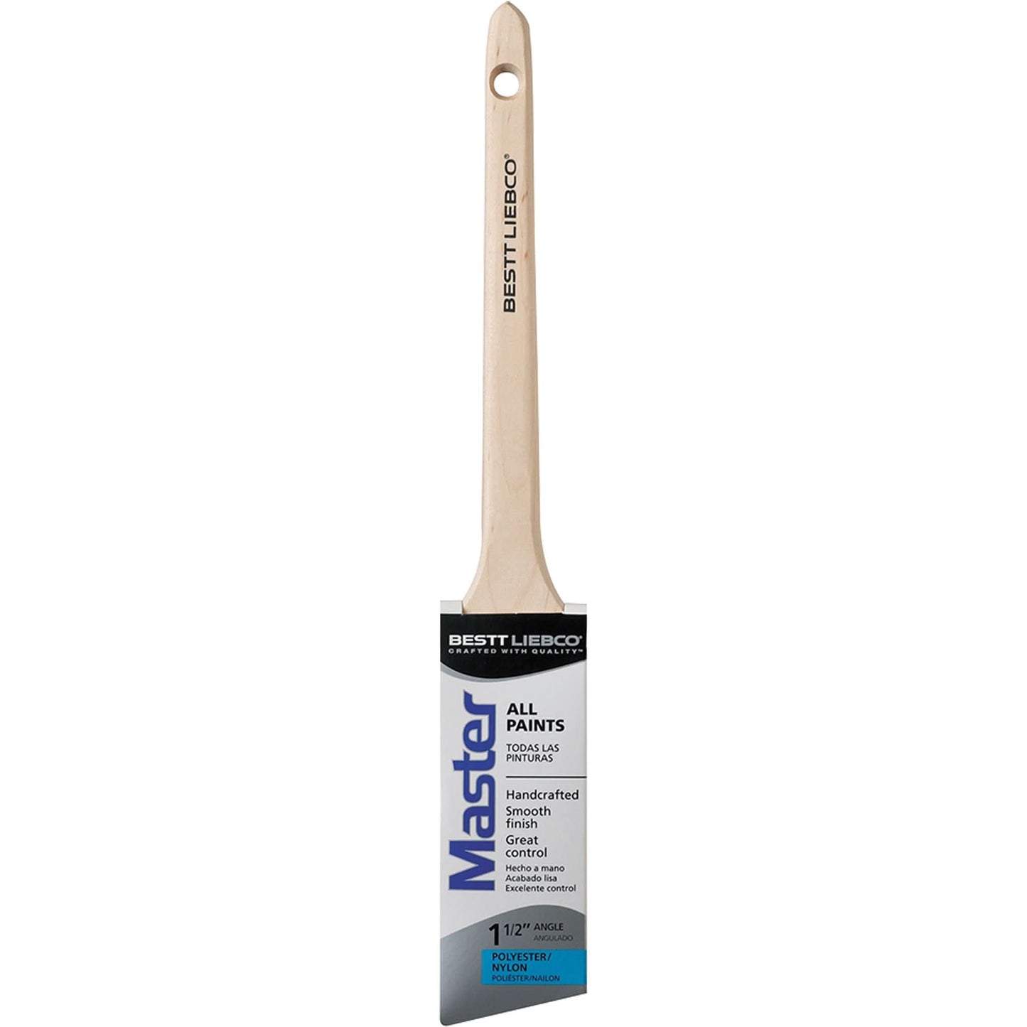 Thin Angle Sash Brush, Poly/Nylon, Wood Handle, 1-1/2" Width