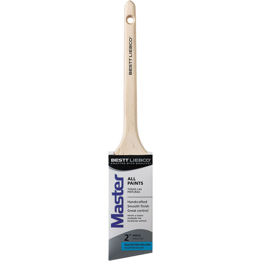 Pinceau à coupe mince, polyester/nylon, manche en bois, largeur de 5 cm