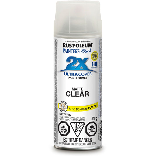 Painter's Touch® Ultra Cover Paint, Clear, Very Flat, Aerosol Can