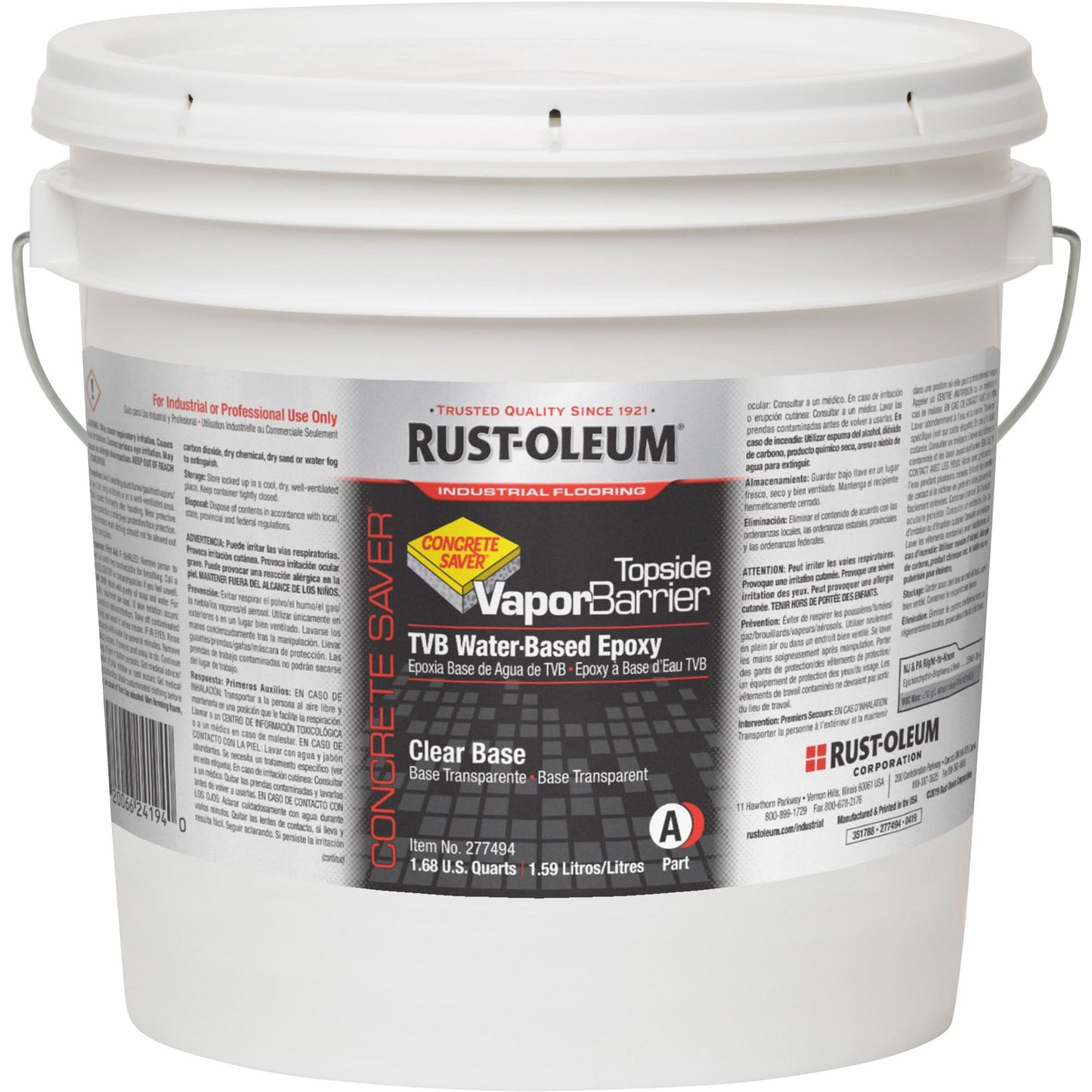 Topside Vapour Barrier, 2 Gal., Water-Based, Transparent, Clear