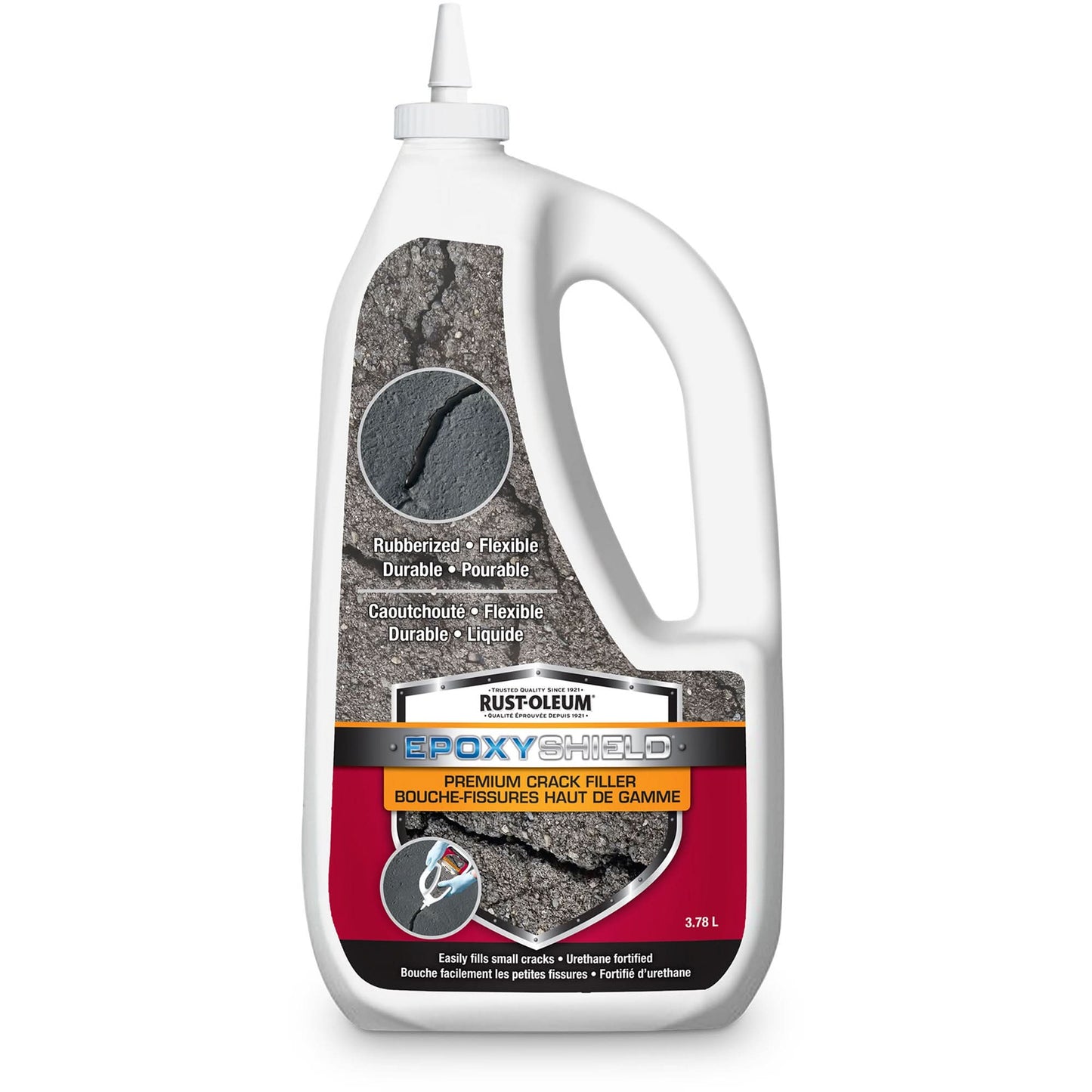 EpoxyShield® Premium Crack Filler, 3.78 L, Water-Based, Very Flat, Black