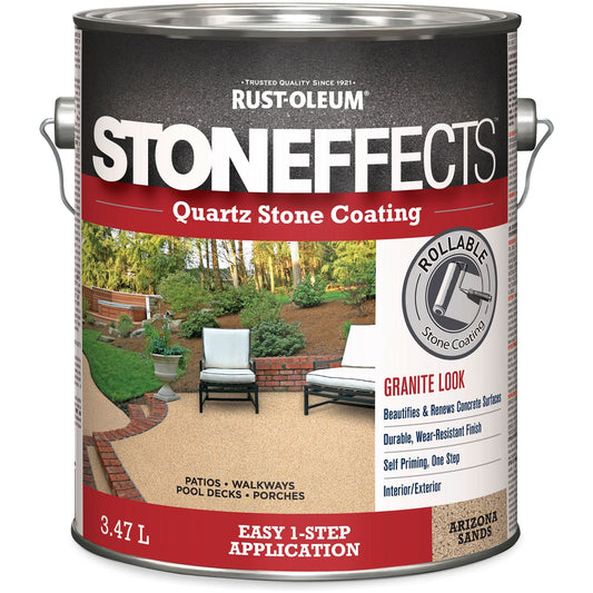Revêtement de pierre de quartz Stoneffects™, 3,78 L, à base d'eau, texturé, beige