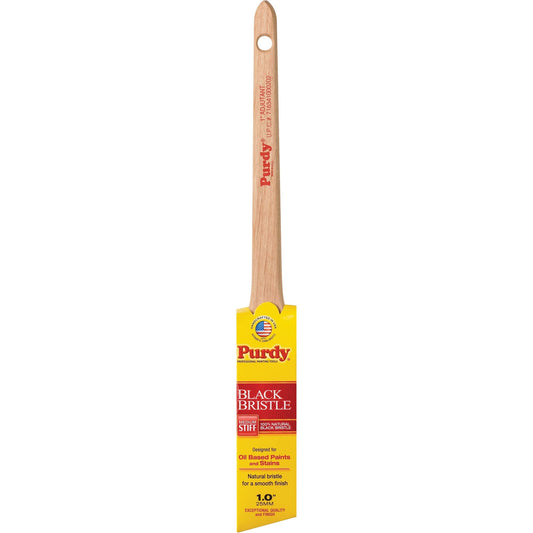 Adjutant Black Bristle Paint Brush, Black China, Wood Handle, 1" Width