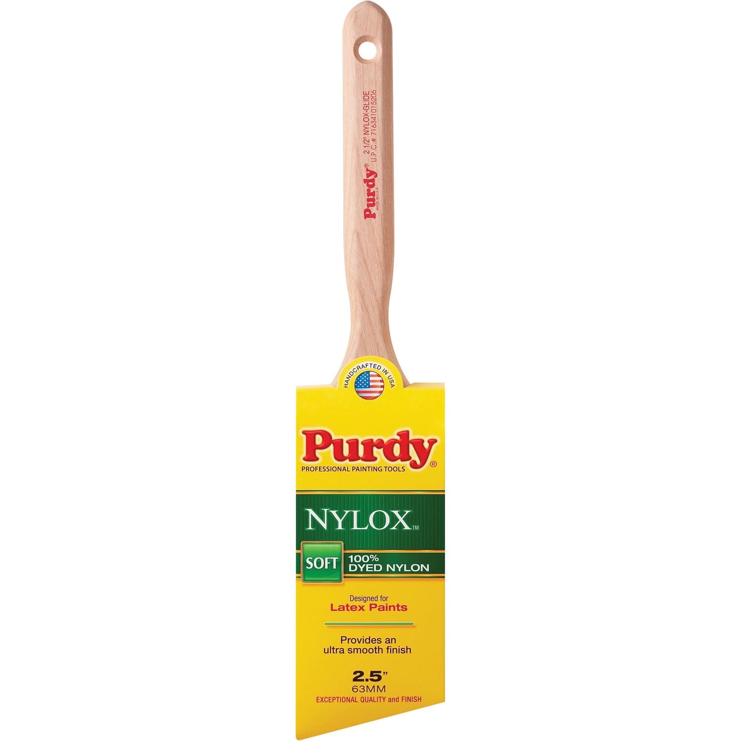 Nylox™ Glide Paint Brush, Nylon, Wood Handle, 2-1/2" Width