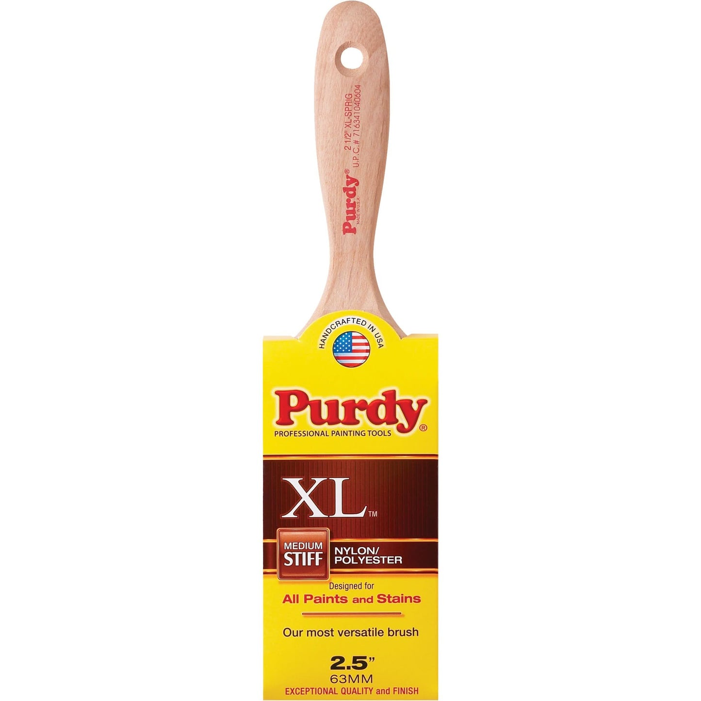 XL Sprig Paint Brush, Poly/Nylon, Wood Handle, 2-1/2" Width