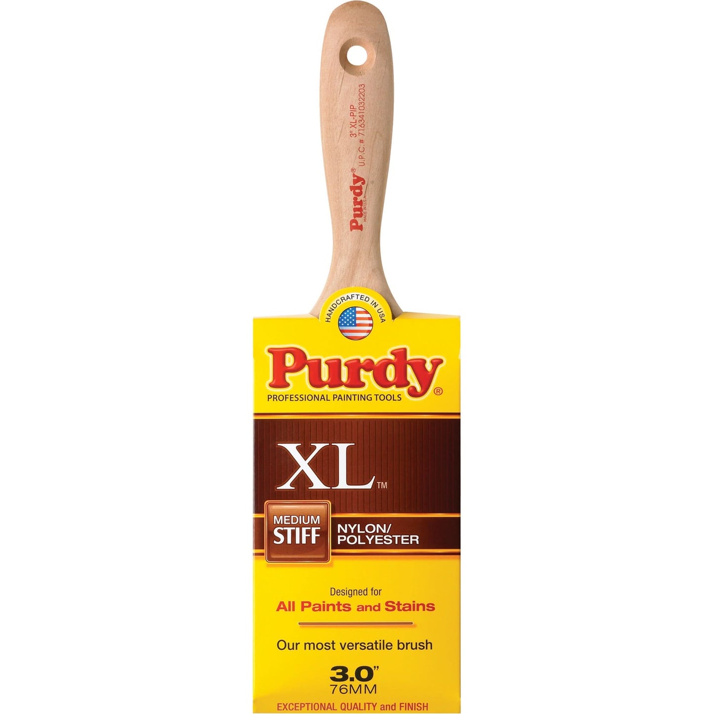 Syntox Angular Paint Brush, Poly/Nylon, Wood Handle, 3" Width