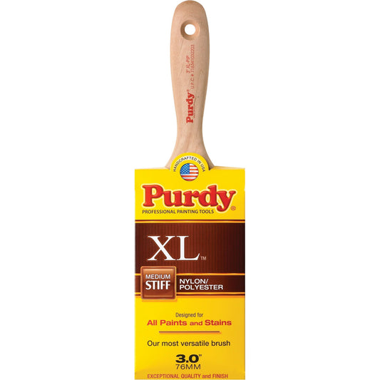 Pinceau coudé Syntox, polyester/nylon, manche en bois, largeur de 7,6 cm