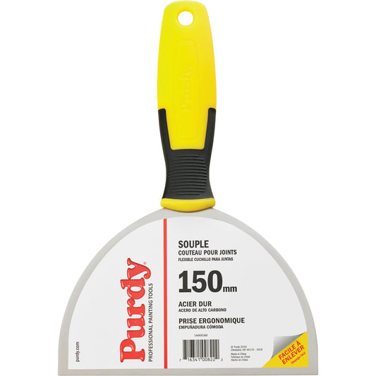Contractor Flexible Joint Knife, High-Carbon Steel Blade, 6" Wide, Plastic Handle