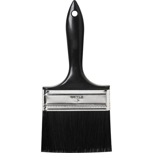Rubberset® Economy Trim & Wall Paint Brush, Polyolefin, Plastic Handle, 4" Width