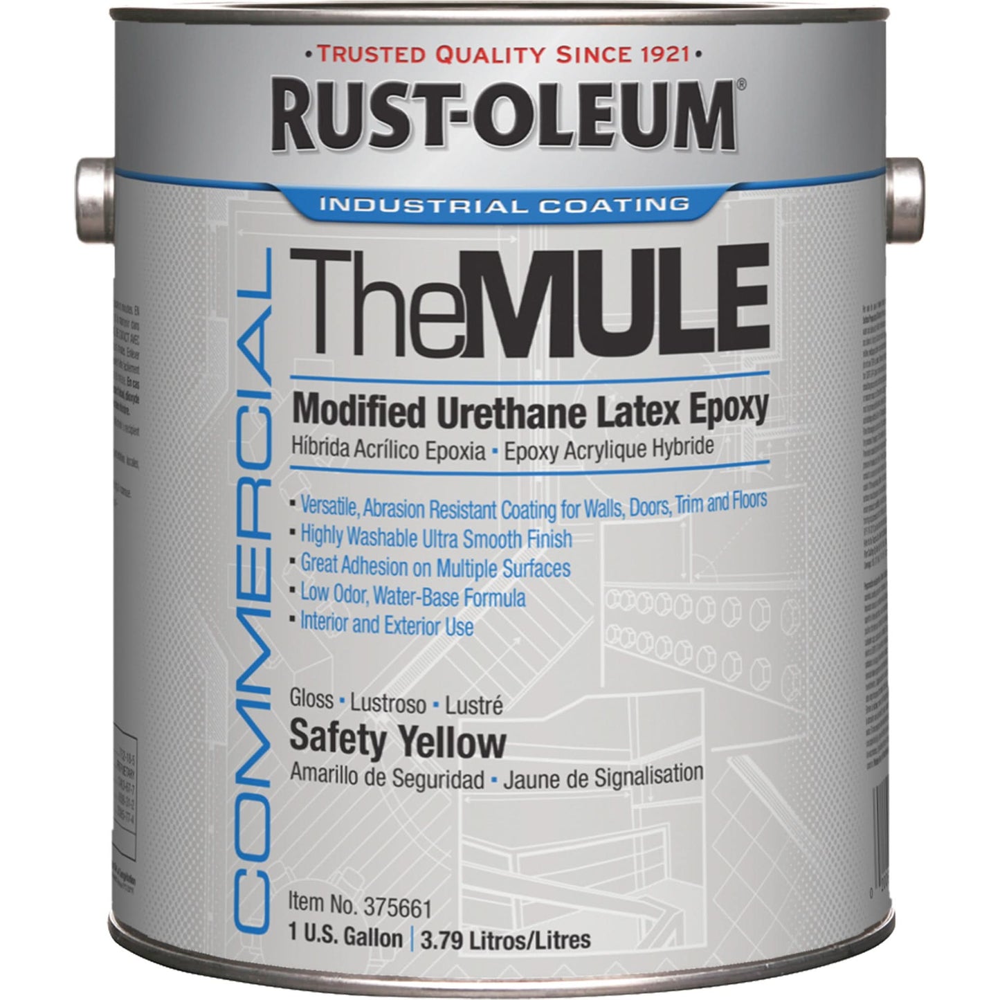 Modified Urethane Latex Epoxy, Safety Yellow, Gallon