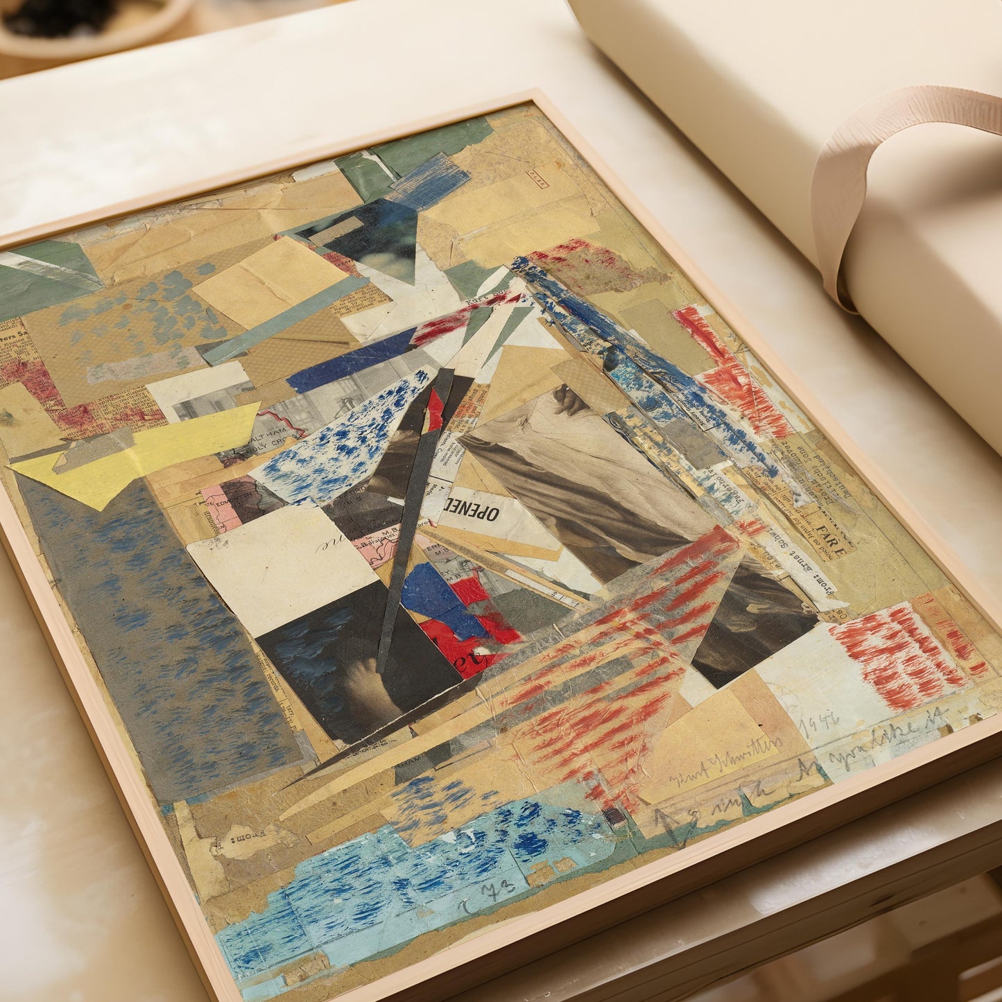 Kurt Schwitters Collage Art Print: Dadaist Constructivist Giclee Print