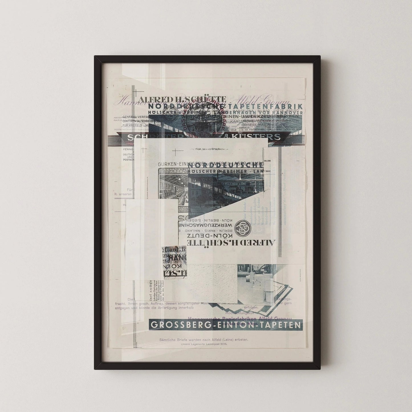 Kurt Schwitters Collage Art Print: Dadaist Constructivist (Framed Available)