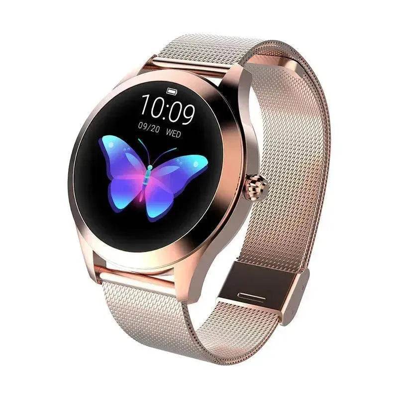 Montre intelligente KW10x avec surveillance de la fréquence cardiaque, suivi sportif, podomètre, surveillance de la qualité du sommeil, activation par le mouvement du poignet, étanche, bracelet intelligent pour femme