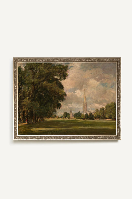SALISBURY CATHEDRAL, VINTAGE SILVER FRAME