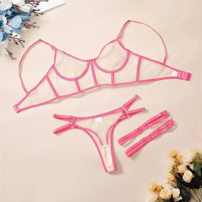 Lace Mesh Girl Lingerie Set