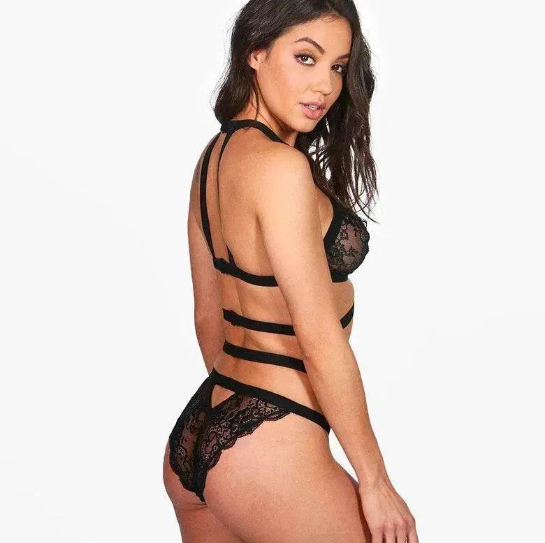 Lingerie bandeau en dentelle transparente