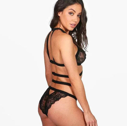 Lingerie bandeau en dentelle transparente