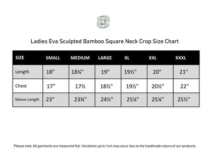 Ladies Bamboo Eva Sculpted Square Neck Crop | Cream