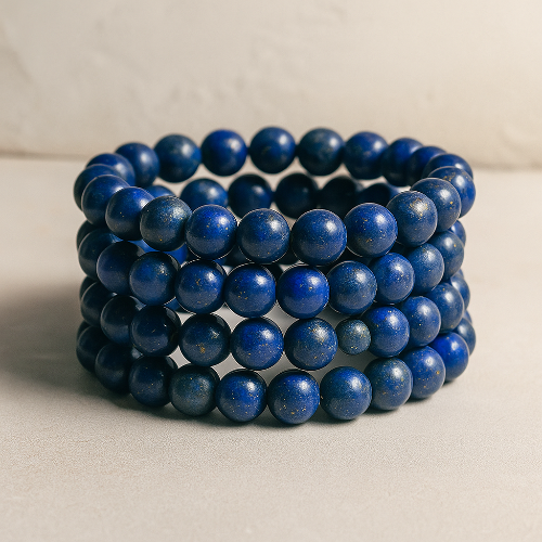 Lapis Lazuli Gemstone Bead Bracelet | The Stone of Intuition