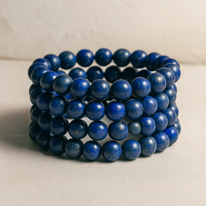 Lapis Lazuli Gemstone Bead Bracelet | The Stone of Intuition