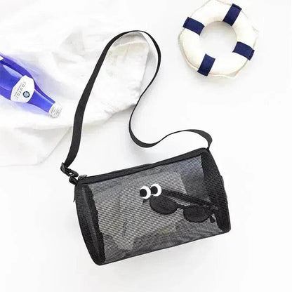 Large Capacity Waterproof Beach Bag Mesh Breathable Toiletry Storage Handbag