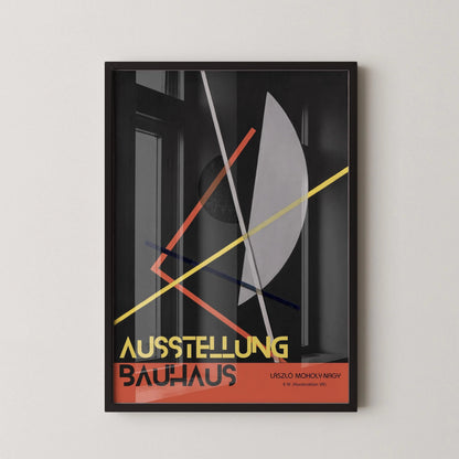 Bauhaus Exhibition Poster: Laszo Moholy-Nagy Geometric Art Print