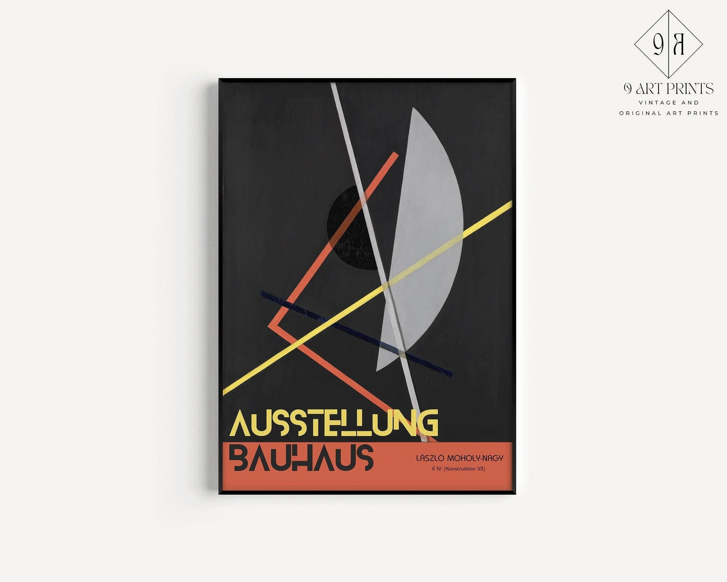Bauhaus Exhibition Poster: Laszo Moholy-Nagy Geometric Art Print
