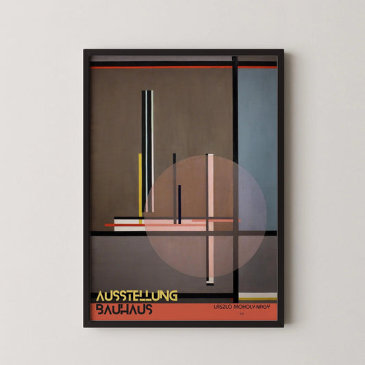 Affiche giclée de l'exposition Bauhaus de László Moholy-Nagy Lis (1922) - Encadrée à la main ou non encadrée