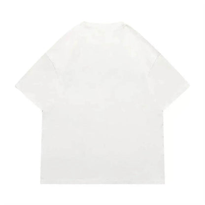 Letter Embroidered Cotton Casual Short Sleeve