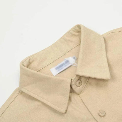 Letter Embroidered Workwear With Pocket Shirt
