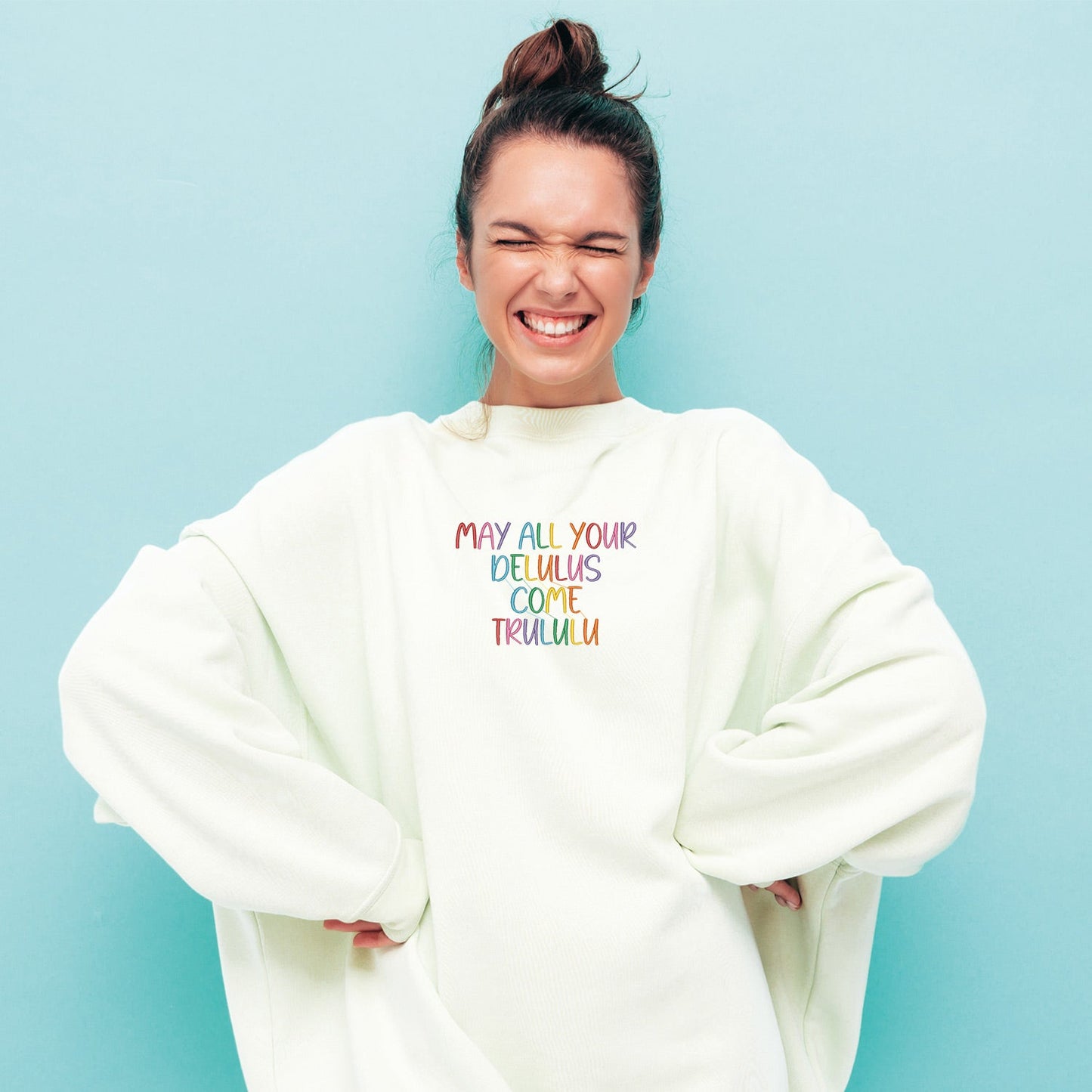 Crewneck Delulus brodé