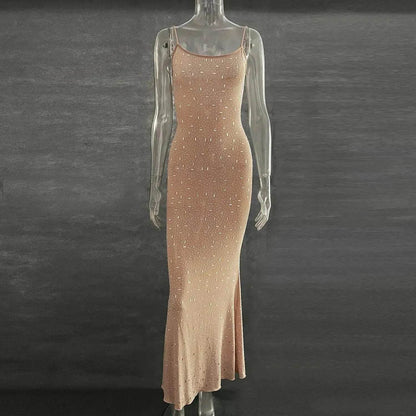 Light Diamond Charming Suspender Mermaid Dress Gown