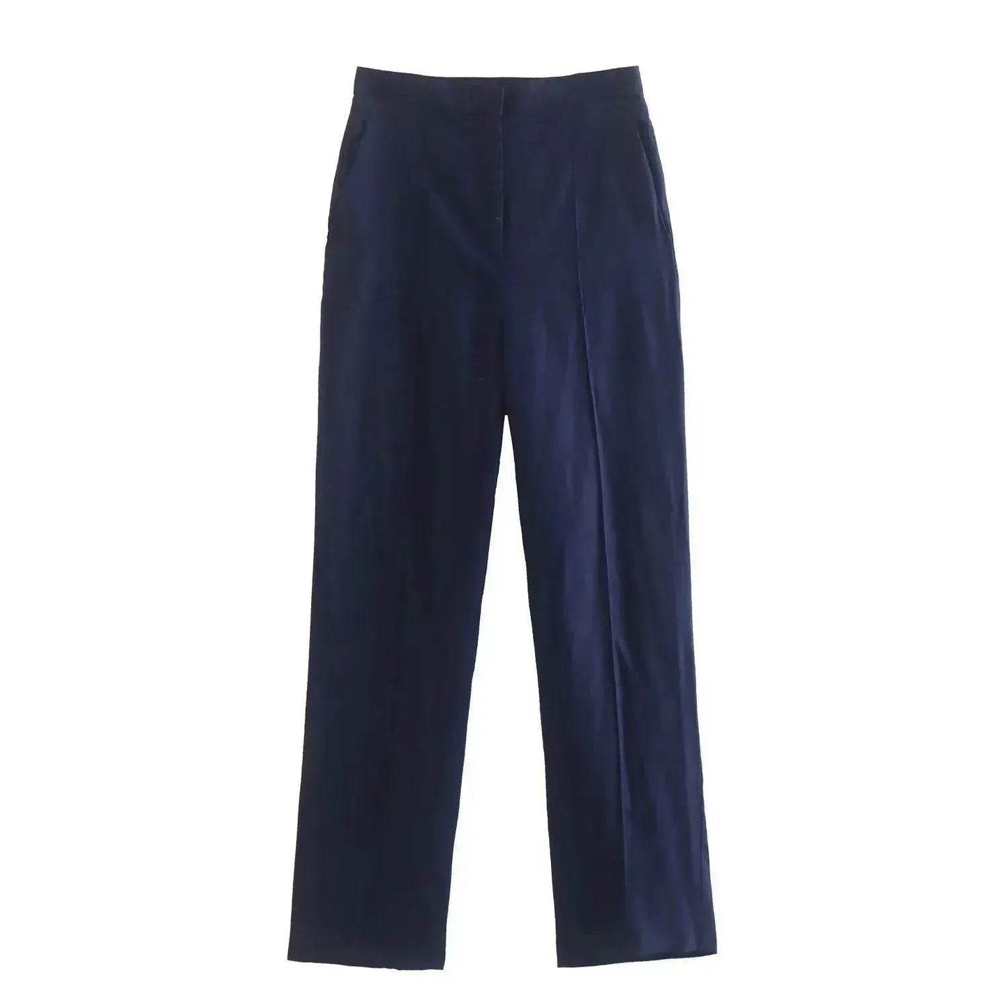 Ensemble 3 pièces de costume de bureau formel pour femmes : Blazer croisé en lin, gilet et pantalon droit