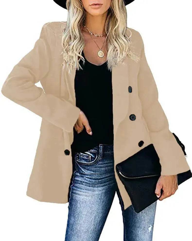 Loose Long-sleeved Knitted Solid Color Sweater