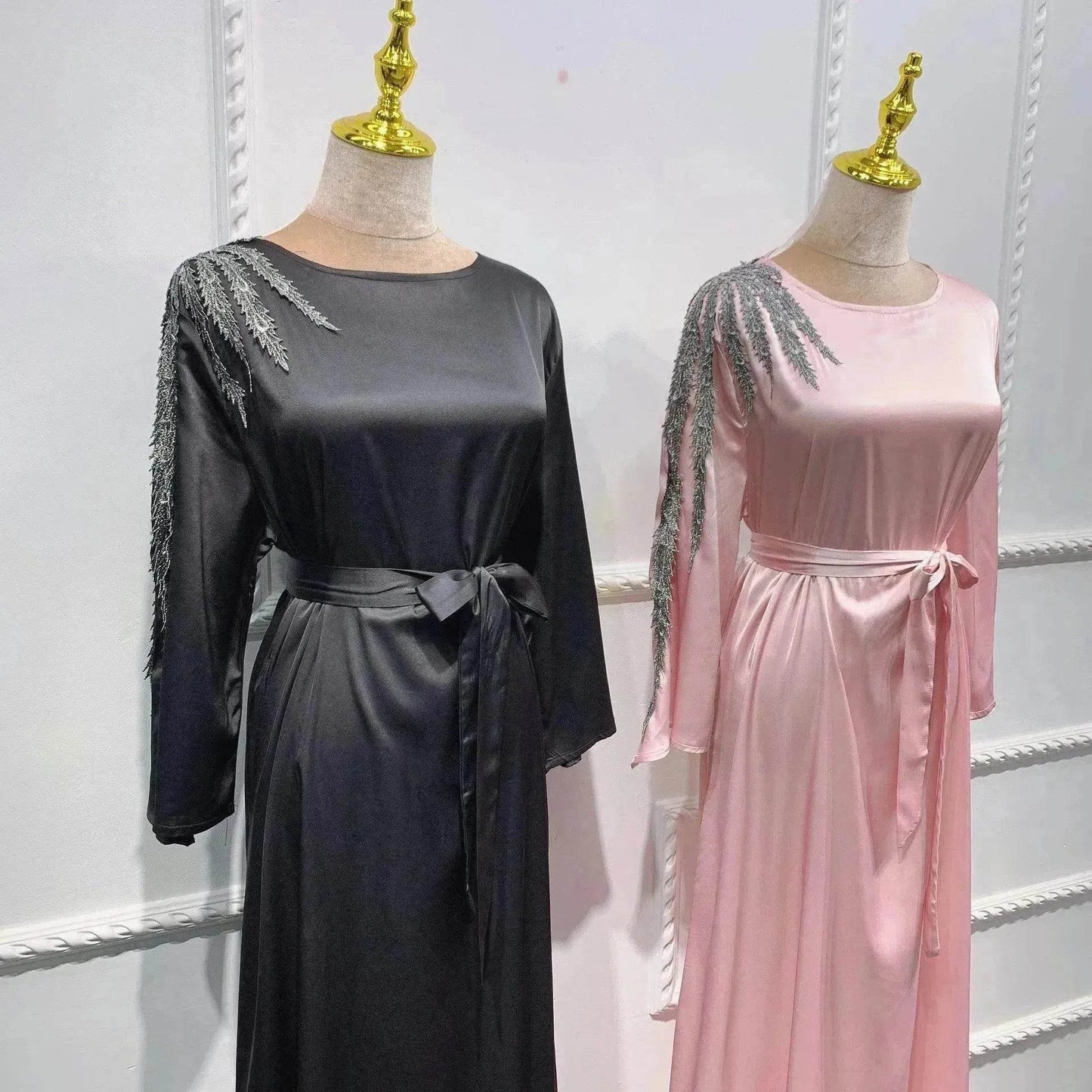 Loriya Exquisite Embroidery Sleeve Cardigan Women's Dress Evening Party Cocktail Party Dress